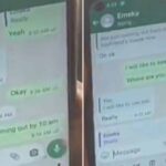 Man bumps into lover sending WhatsApp messages to side boo