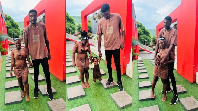 "This lady is strong" — Reactions trails adorable photos of tallest man in South Africa and his babe