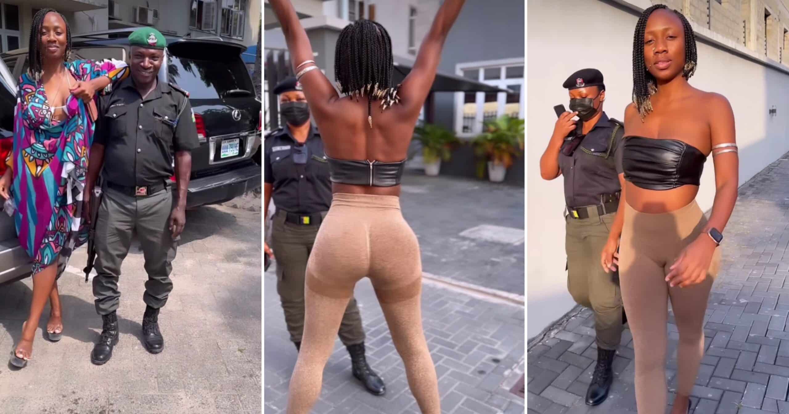 "She dey flaunt waist for police"