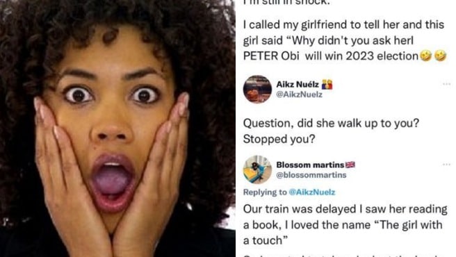 Lady shares encounter at train station with woman who revealed her past and future after reading her palm