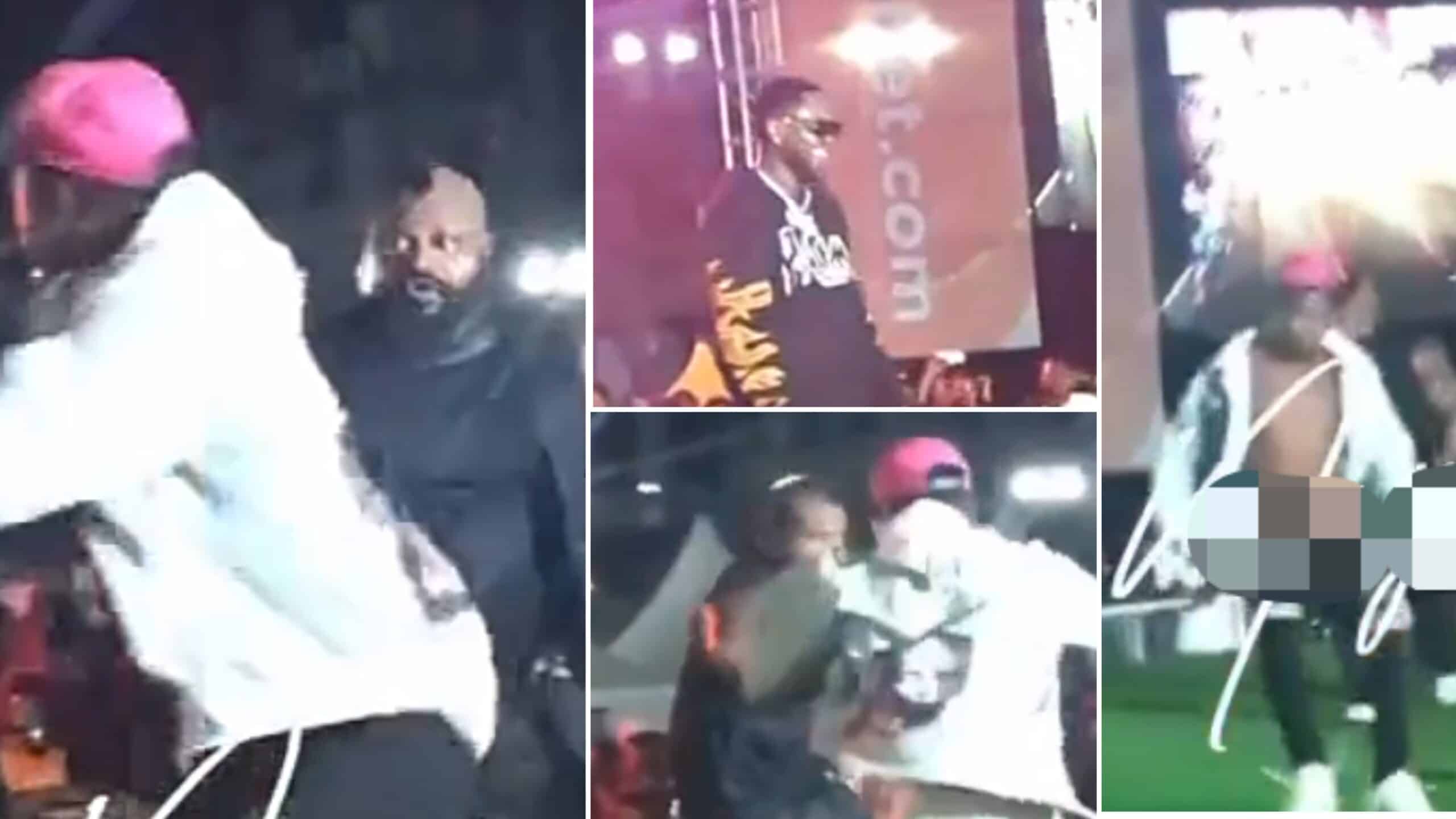 Moment Kizz Daniel’s bodyguard flung man off stage (Video)