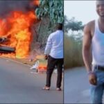 "Why won't I worship" — Man grateful as he escapes fire accident with wife (Video)