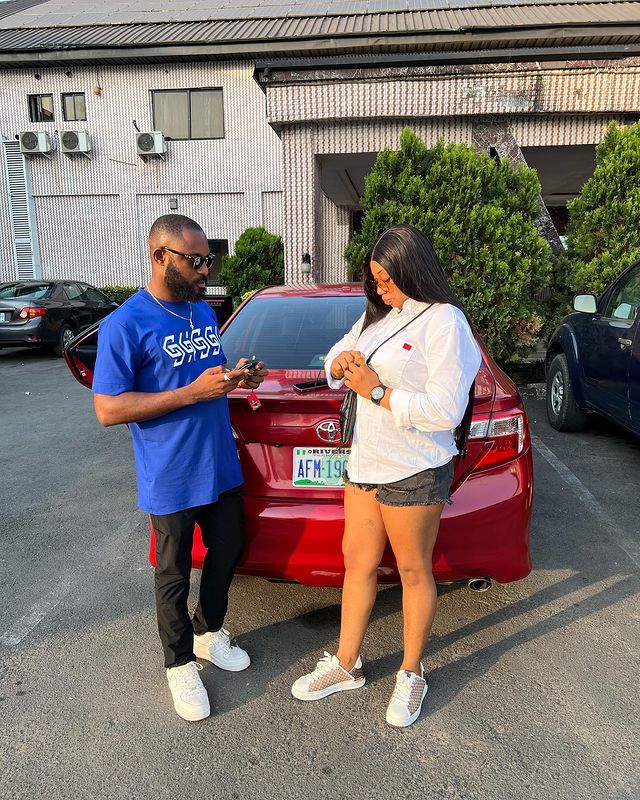 Tega Dominic's ex-husband steps out with mystery woman