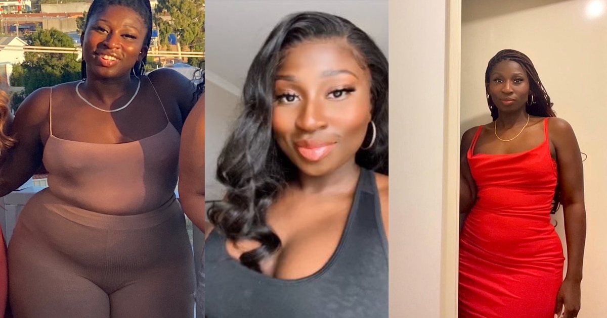 Netizens request for tips as lady shares awe-inspiring one-year transformation