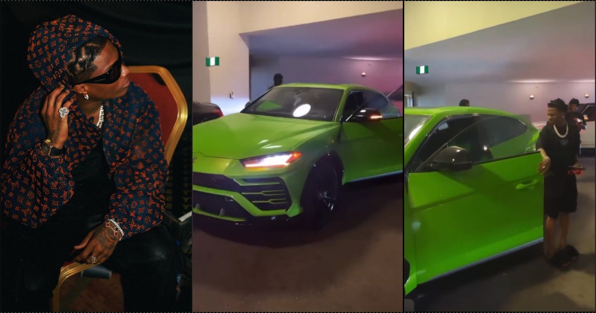 Wizkid acquires new Lamborghini Urus (Video)