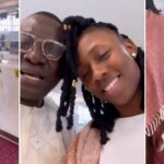 Korra Obidi hugs dad tightly as she jets back to the US (Video)