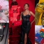 Beauty Tukura leaves many drooling as she unveils luxurious gifts she received on boxing day (Video)