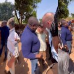 Emotional moment Caucasian man breaks down in tears following birthday prank in Asaba (Video)