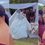 Moment bridesmaid burst into tears as bride walked down the aisle