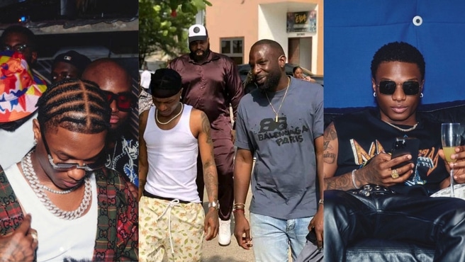 Wizkid spotted hanging out in Cotonou with president of Benin Republic's son after failing to appear at two concerts (Video)