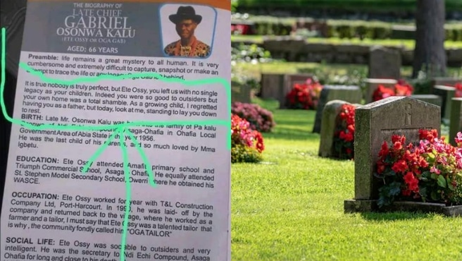 "You were so good to outsiders but your own home was in shambles" – Deceased man's family berates him in funeral brochure