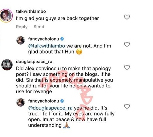 Alexx Ekubo reportedly blocks Fancy, accused of being behind public apology