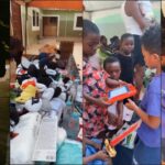 Wizkid's son melts heart as he gives out his toys in Ghana (Video)