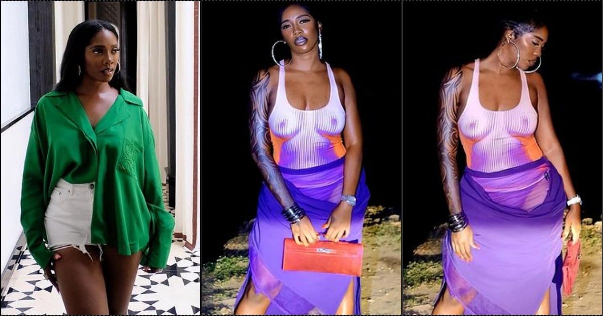 Tiwa Savage slammed for stepping out braless