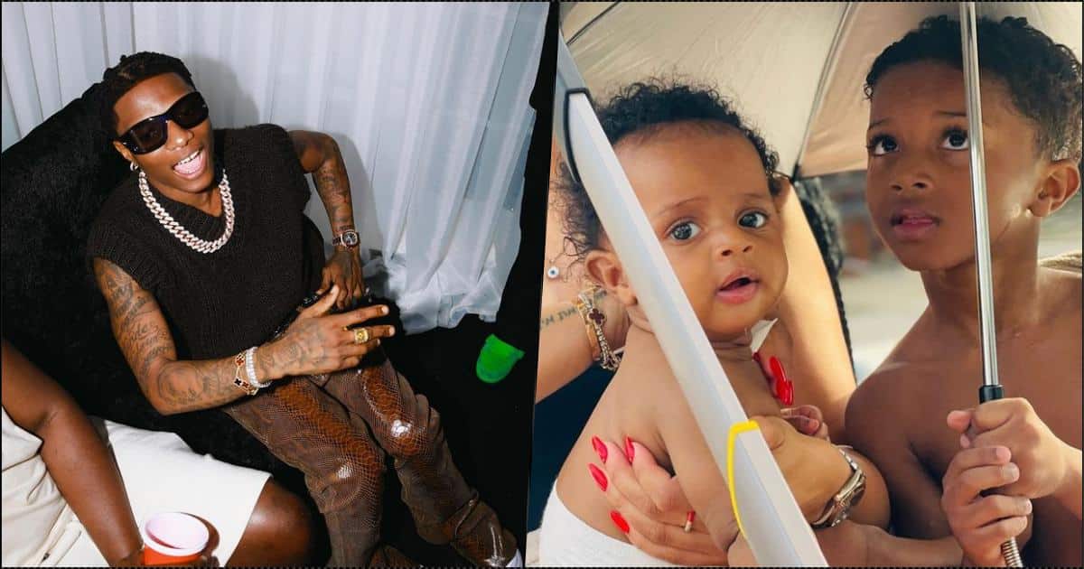 Wizkid unveils face of his newborn son