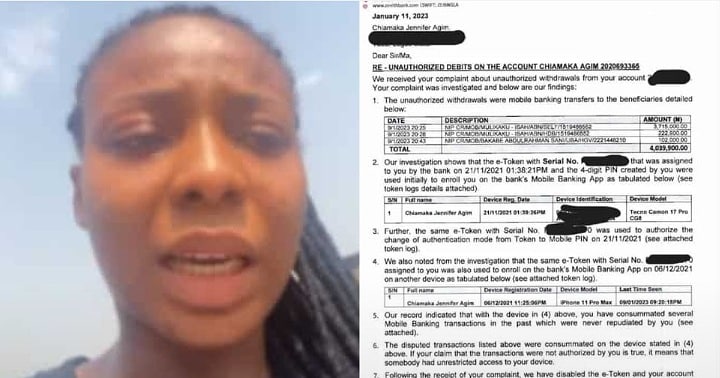Zenith bank replies customer who complained N4 million vanished from her account