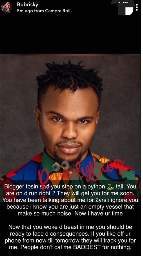 "You have woken the beast in me" – Bobrisky threatens Tosin Silverdam for peddling lies against him