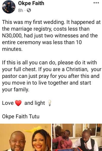 How N30K was enough for our wedding — Lady narrates