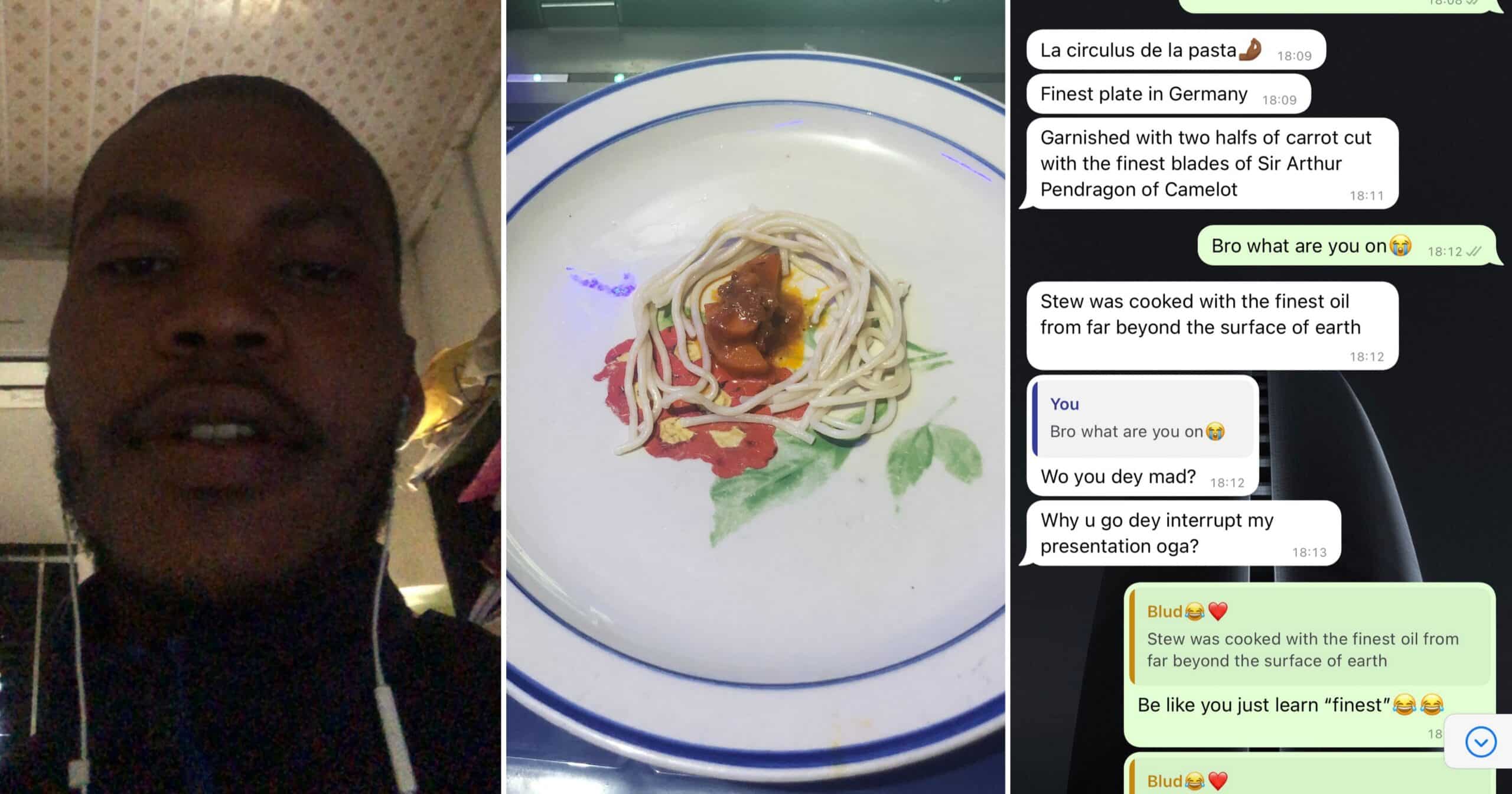 Nigerian man shows off 'luxury dish' his younger brother served him