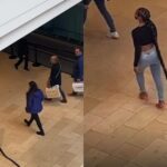 Lady draws stares at mall as she walks majestically with long braids (Video)
