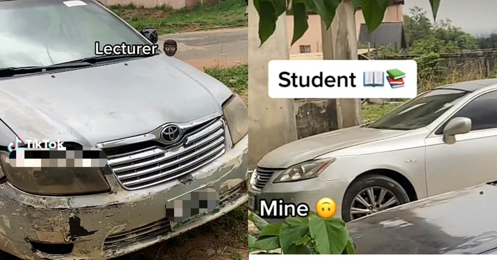 "Till you marry and have kids" – Reactions as student flaunts his Lexus, mocks lecturer's car (Video)
