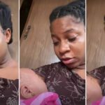 "How dare you?" - Nigerian mother tackles her baby for having scanty hair (Video)