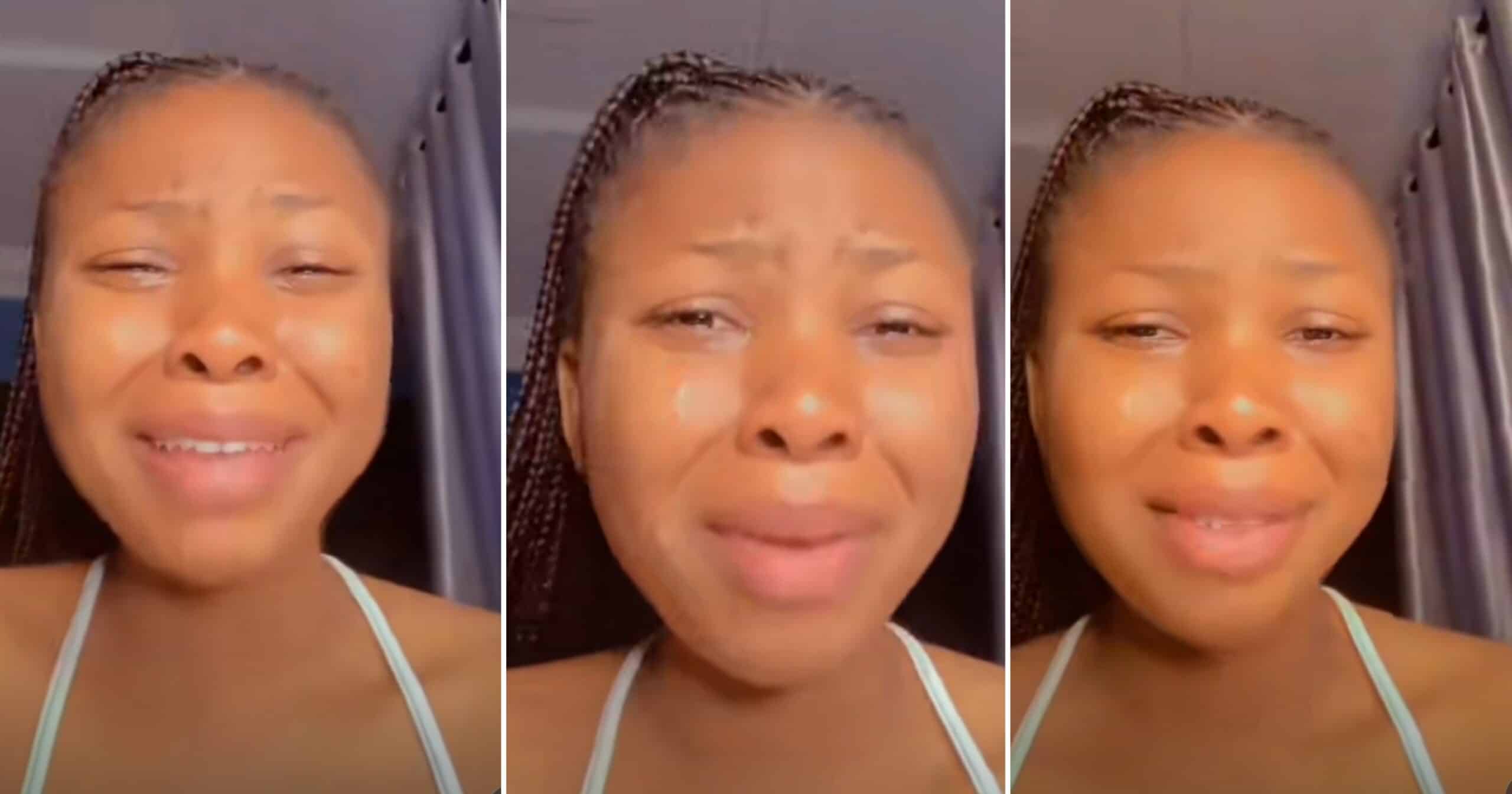 "I forgot" - Nigerian lady in tears as boyfriend dumps her for using his toilet without flushing after first visit (Video)