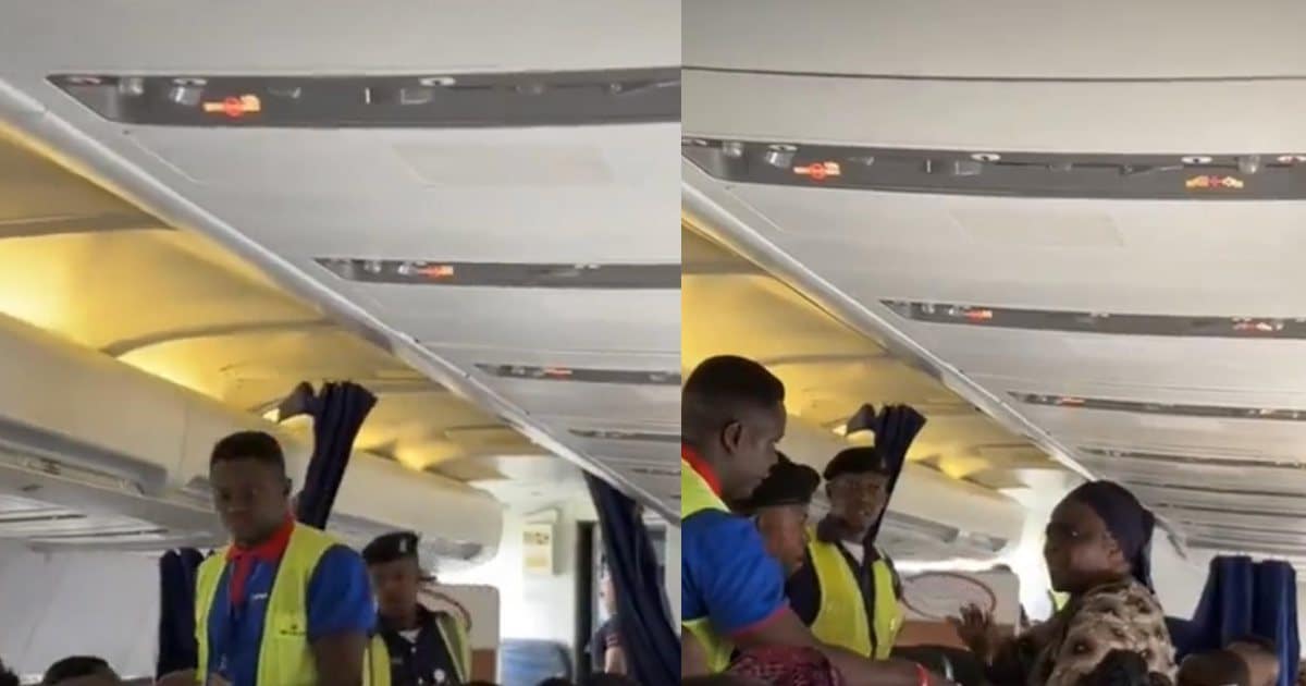 Nigerian woman thrown out of airplane over rudeness to air hostess (Video)
