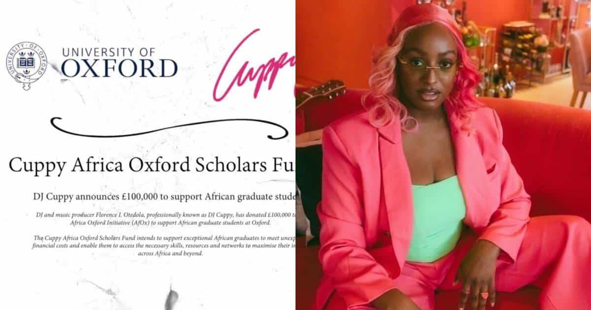 Cuppy donates £100k to African students at Oxford University