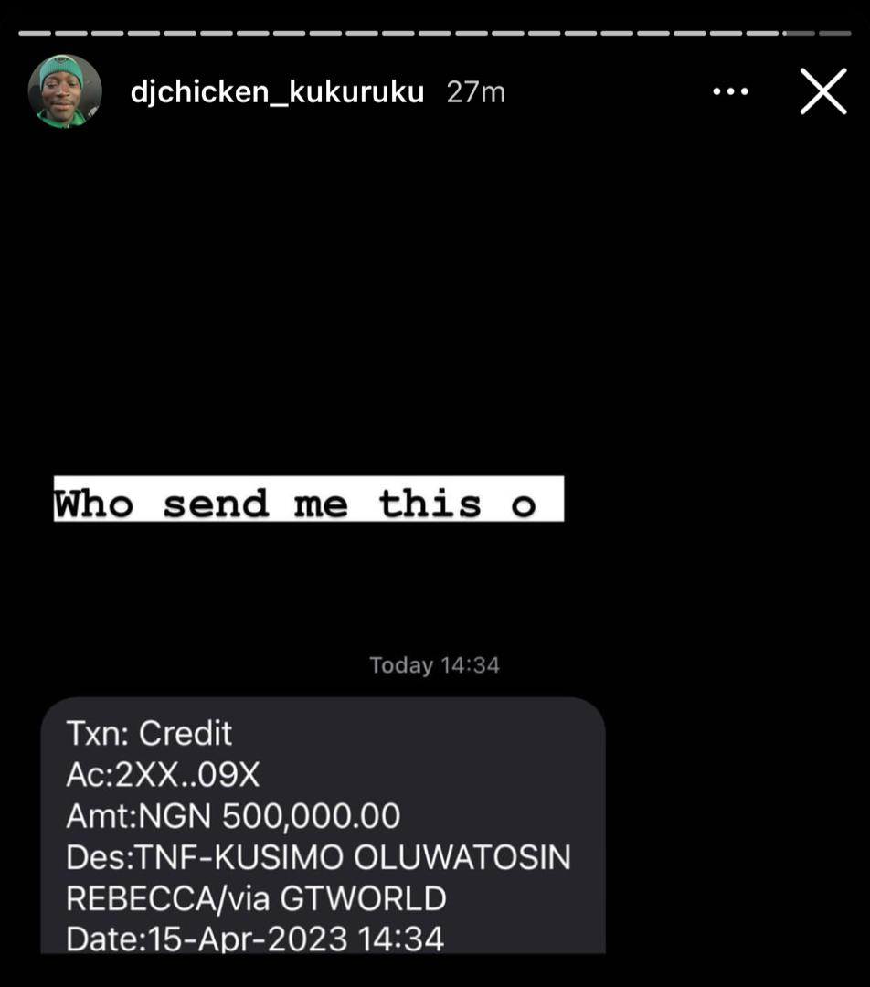 DJ Chicken receives N500K from fan following brutal attack