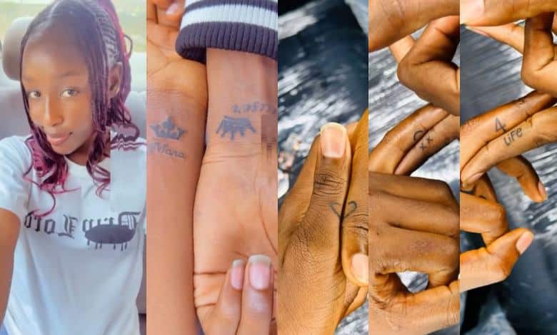 Young lovers raise the bar with unique matching tattoos (Video)