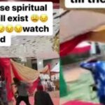 Guests flee as bees attack traditional wedding venue in Anambra after it was set on same day as market day (Video)