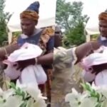 Outrage as woman prays for newborn baby to be part of those to embezzle money in Nigeria (Video)
