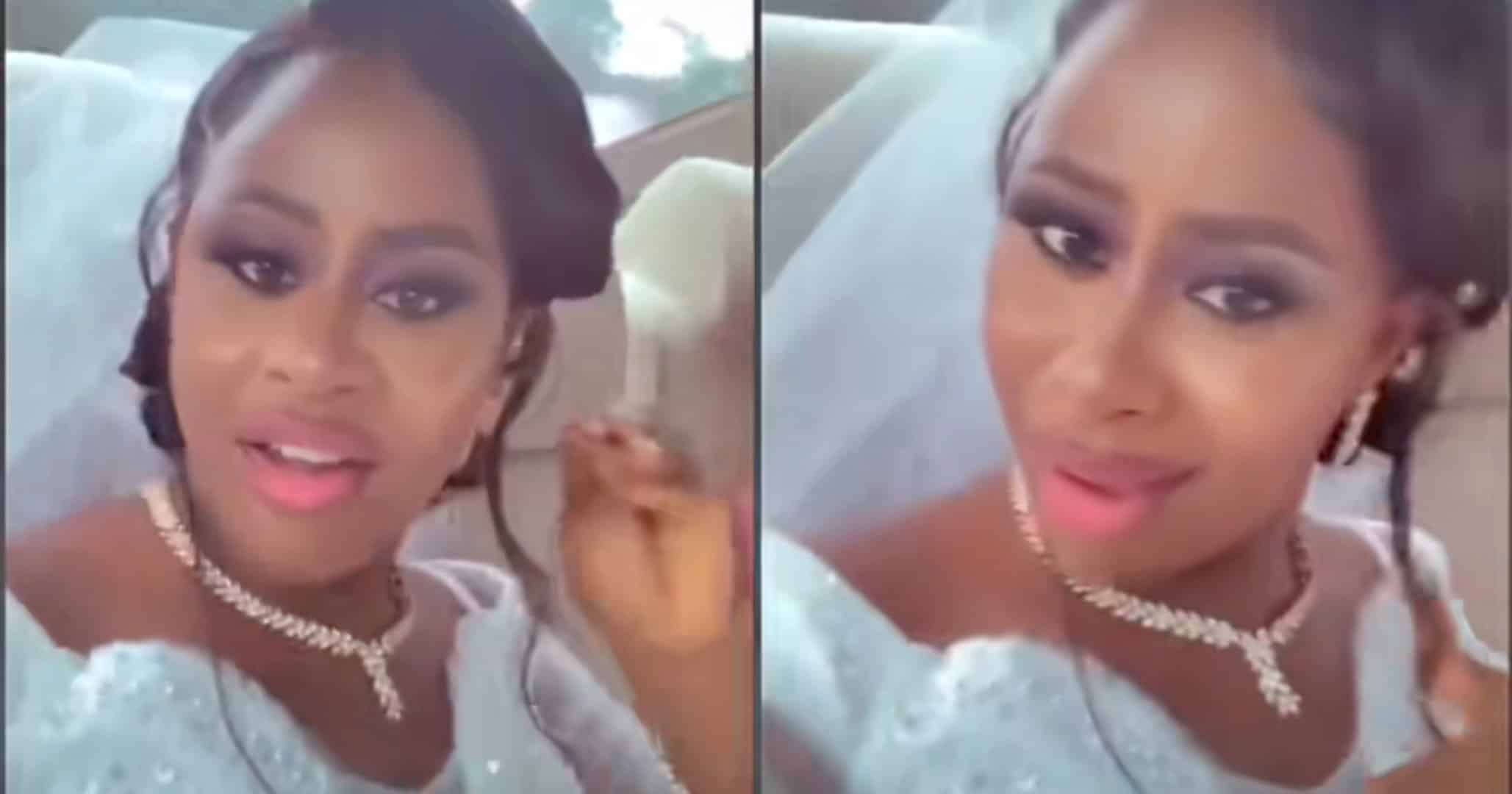 "Love isn't real; any man you catch, eat his money!" – Bride advises ladies while on her way to get married (Video)