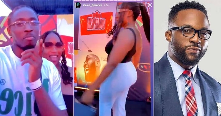 Fine lady Iyanya lusted over at Davido's concert dances with man