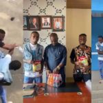 Fresh Uniport students receive gifts as settlement after fighting over biscuits (Video)