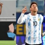 Ighalo imitates Messi's celebration as Cristiano Ronaldo looks on