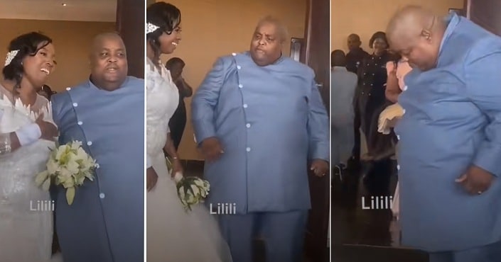 "Money I respect you" - Video of bride dancing with plus-sized husband on wedding day breaks internet