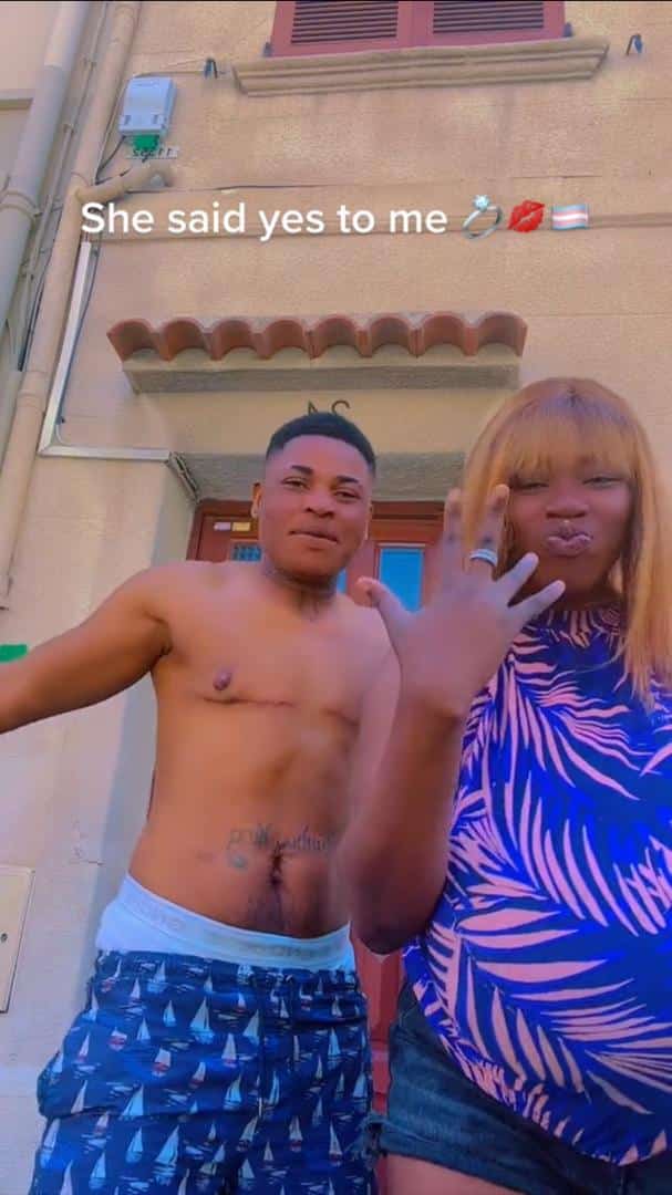 Nigerian single mother becomes trans man, proposes to her lover, mother of one (Video)