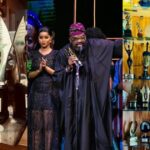Kunle Afolayan beams with joy as he bags five impressive awards at the AMVCA.