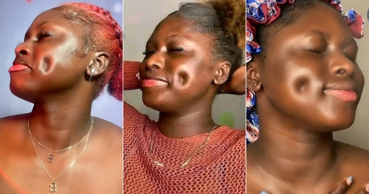 "It is not fake" - Nigerian lady shares photos of deep facial dimples