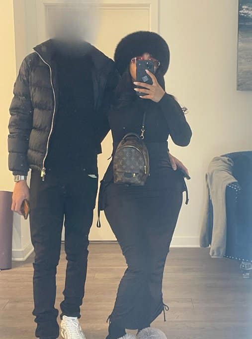 "Hiding his face from enemies" - Lady causes stir as she shares invisible photo of her husband