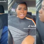 Lady cries out as she gets fired on her first day at work at an airport