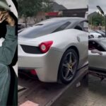 Zinoleesky splashes millions of naira on brand new Ferrari