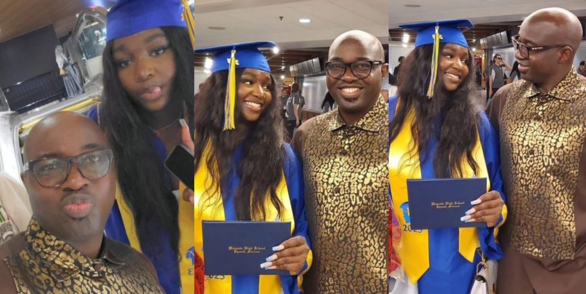 Kazim Adeoti celebrates daughter as she graduates from school