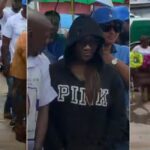 "Is this Mercy Johnson?" Video of actress at her dad's burial trends