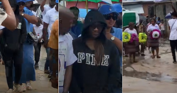 "Is this Mercy Johnson?" Video of actress at her dad's burial trends