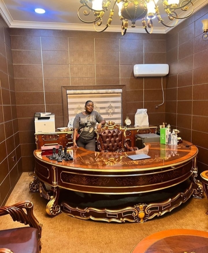 Eniola Badmus shows off luxury office