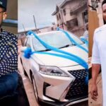 Ayo Olaiya dumbstruck as wife surprises him with new car