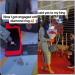 "A love worth waiting for" - Man surprises girlfriend with diamond ring after 6 years of hustling together (Video)